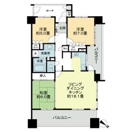 サーパスサンポート高松ベイタワーの物件間取画像